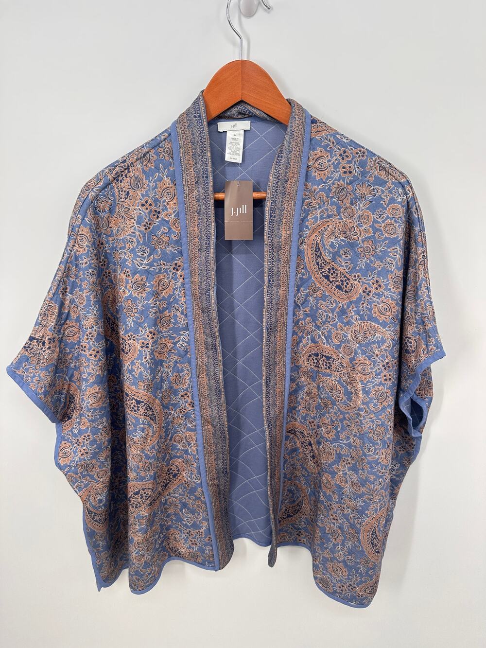 J. JILL NWT Paisley Print Cardigan Kimono Shrug // S-L